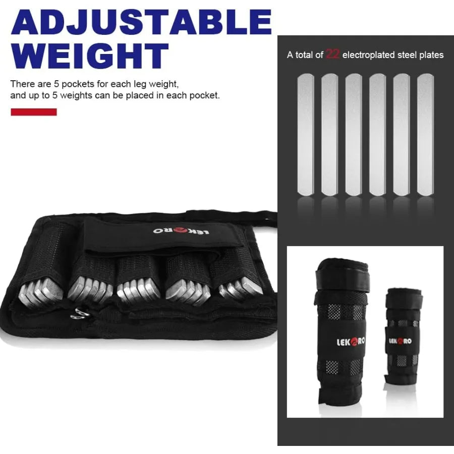 LISM Adjustable Removable Wrist and Ankle Weights for Fitness - Arthur's Wellness Emporium