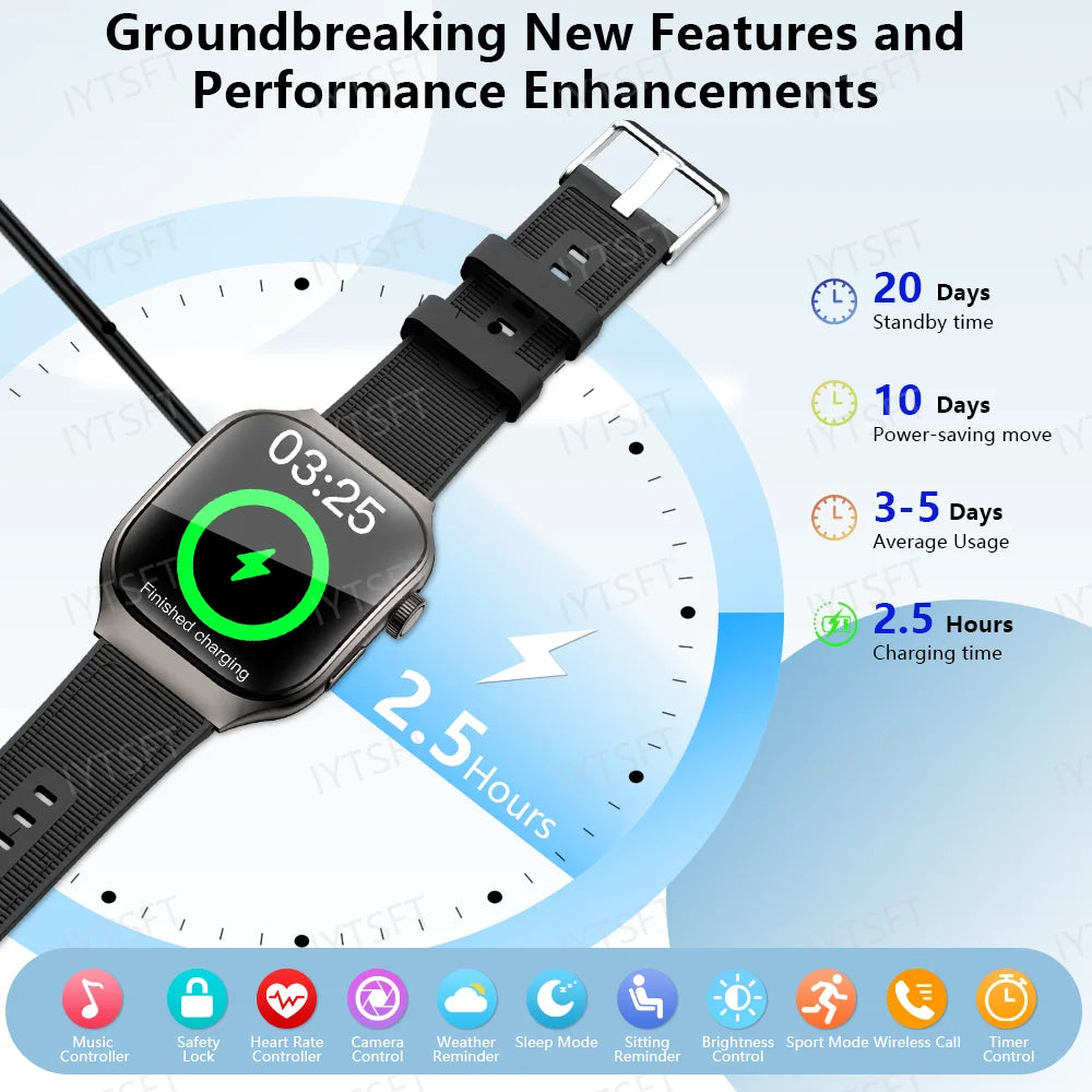 LAXASFIT Bluetooth Call Smart Watch for Men with HD Screen