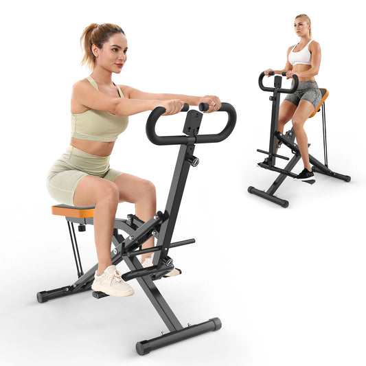 Foldable Squat Machine With Resistance Band For Glutes