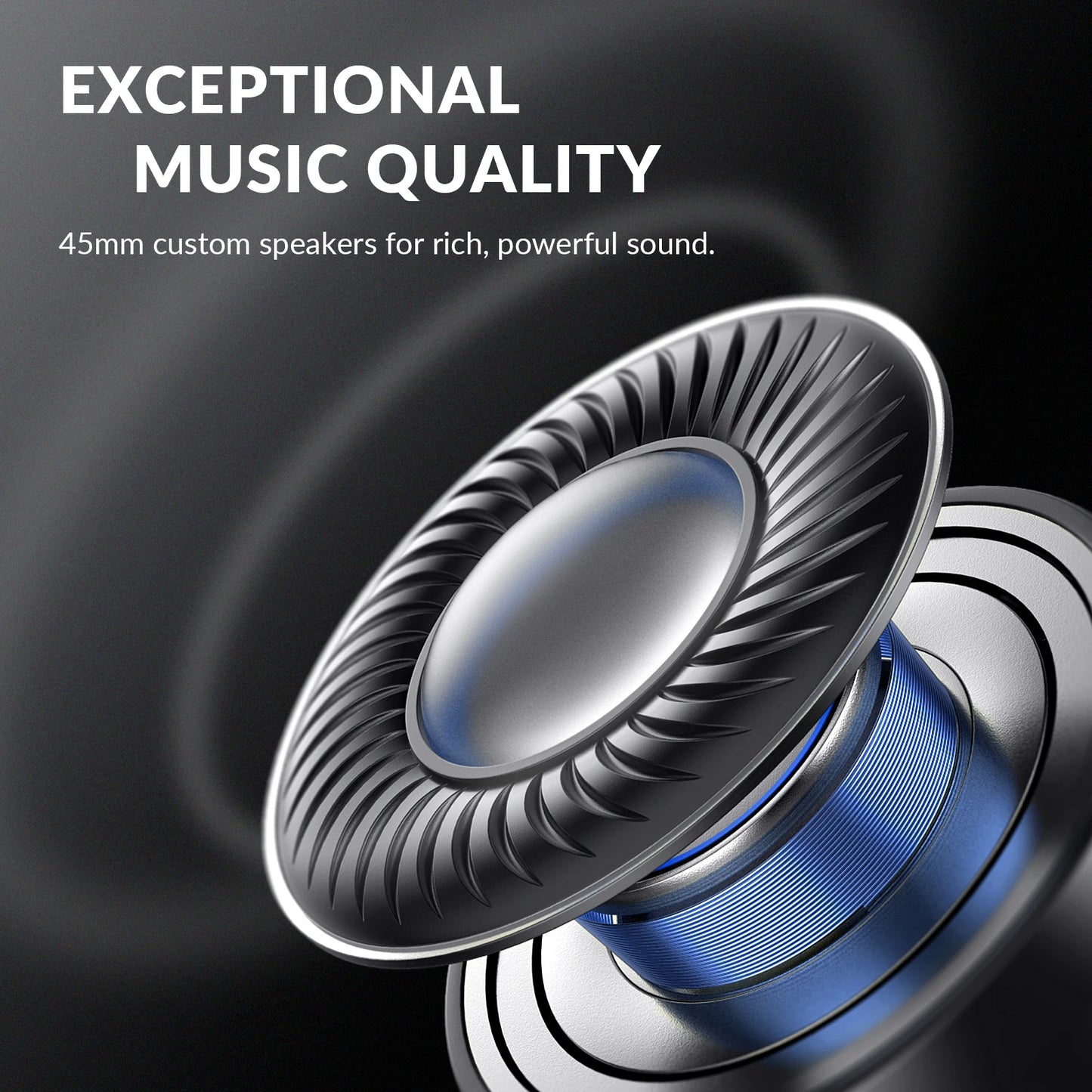 Meidong E7BPRO Active Noise Cancelling Wireless Over-Ear Headphones