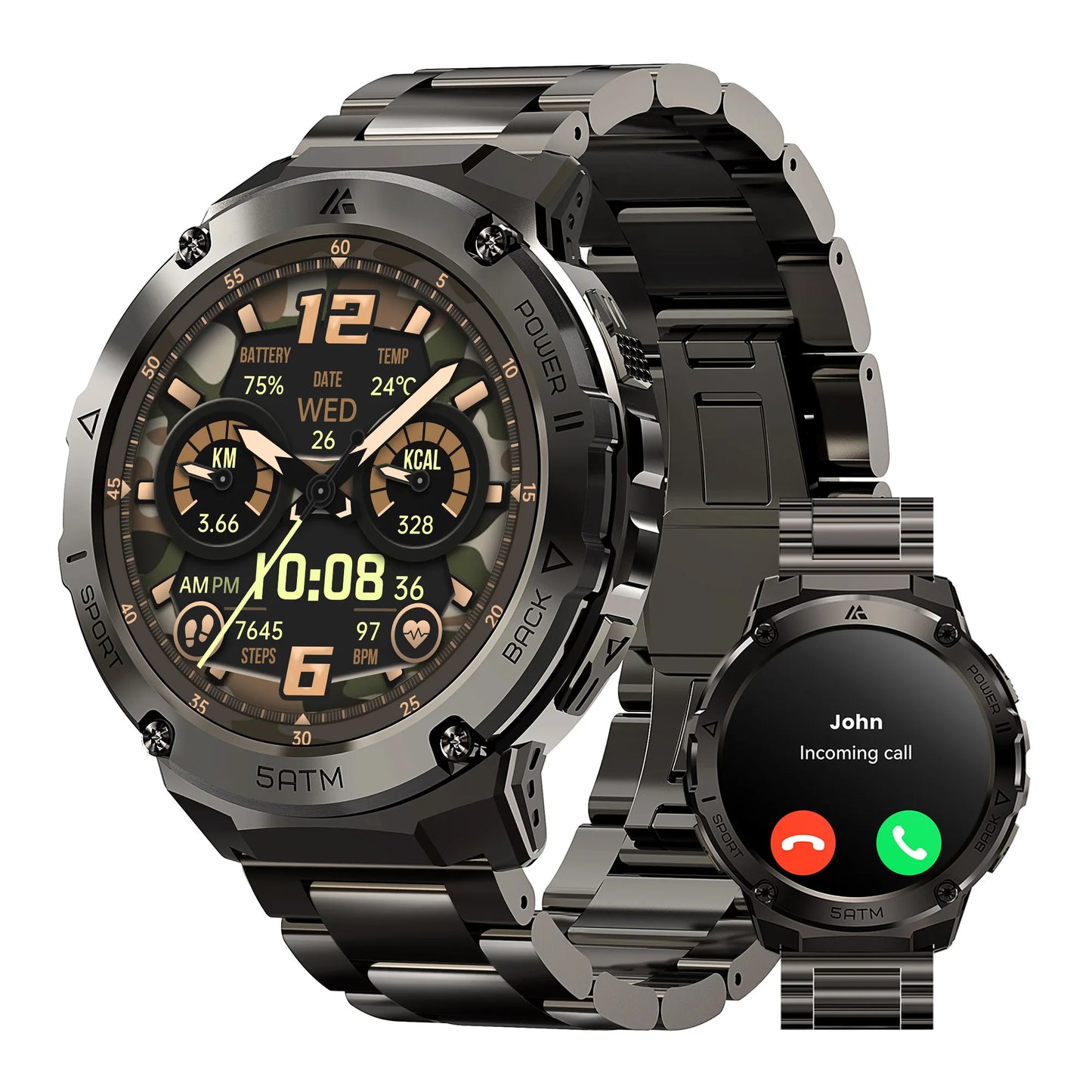 Ticwris T3E GPS Smartwatch For Men Waterproof With AMOLED - Arthur's Wellness Emporium