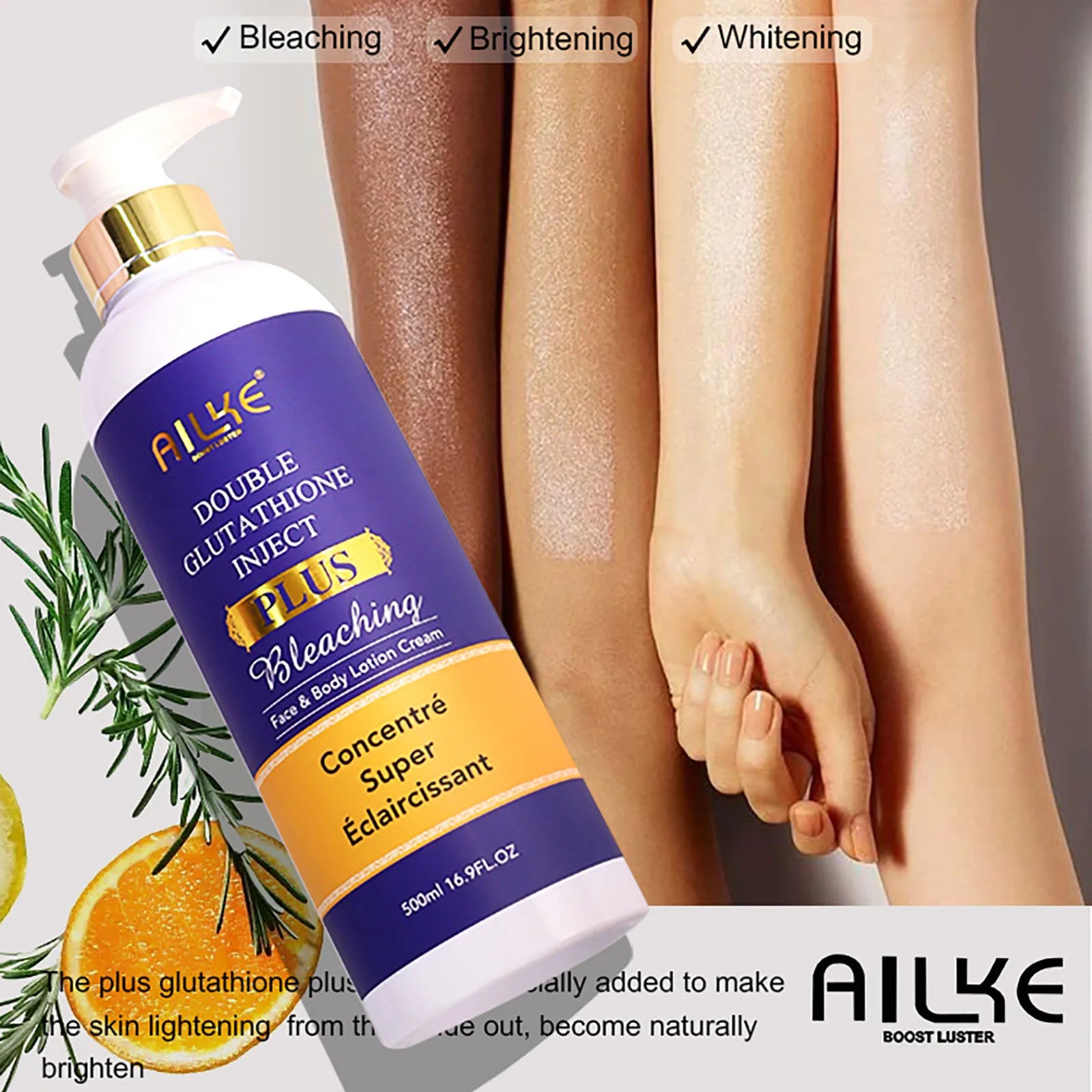 AILKE Glutathione Plus Skin Care Set Whitening Lotion - Arthur's Wellness Emporium