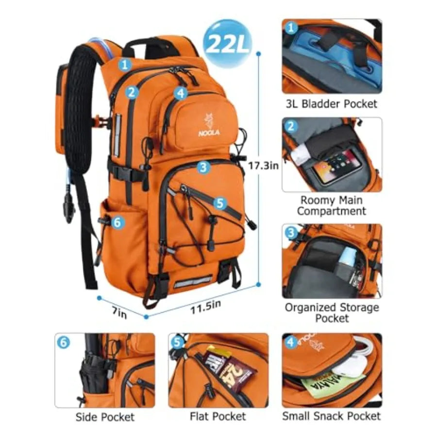 Hydration Backpack With Bladder Lightweight Hiking Pack For Outdoors - Arthur's Wellness Emporium