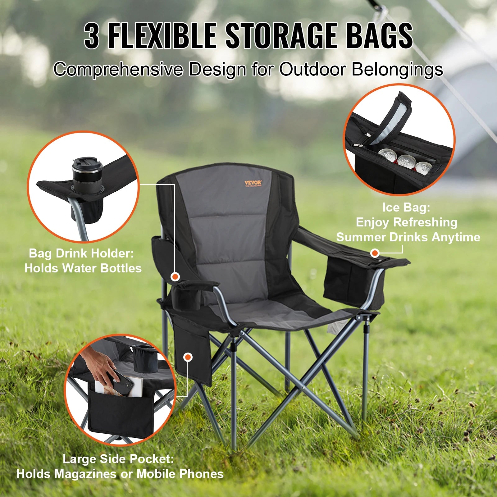 SucceBuy Ultralight Outdoor Camping Chair Folding Seat for Travel - Arthur's Wellness Emporium