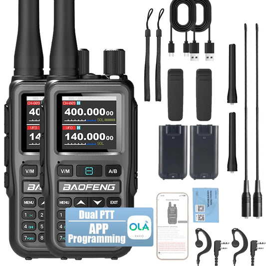 Clorgo Baofeng UV 5R Mini Dual Band Radio 5W Bluetooth NOAA Weather USB C - Arthur's Wellness Emporium