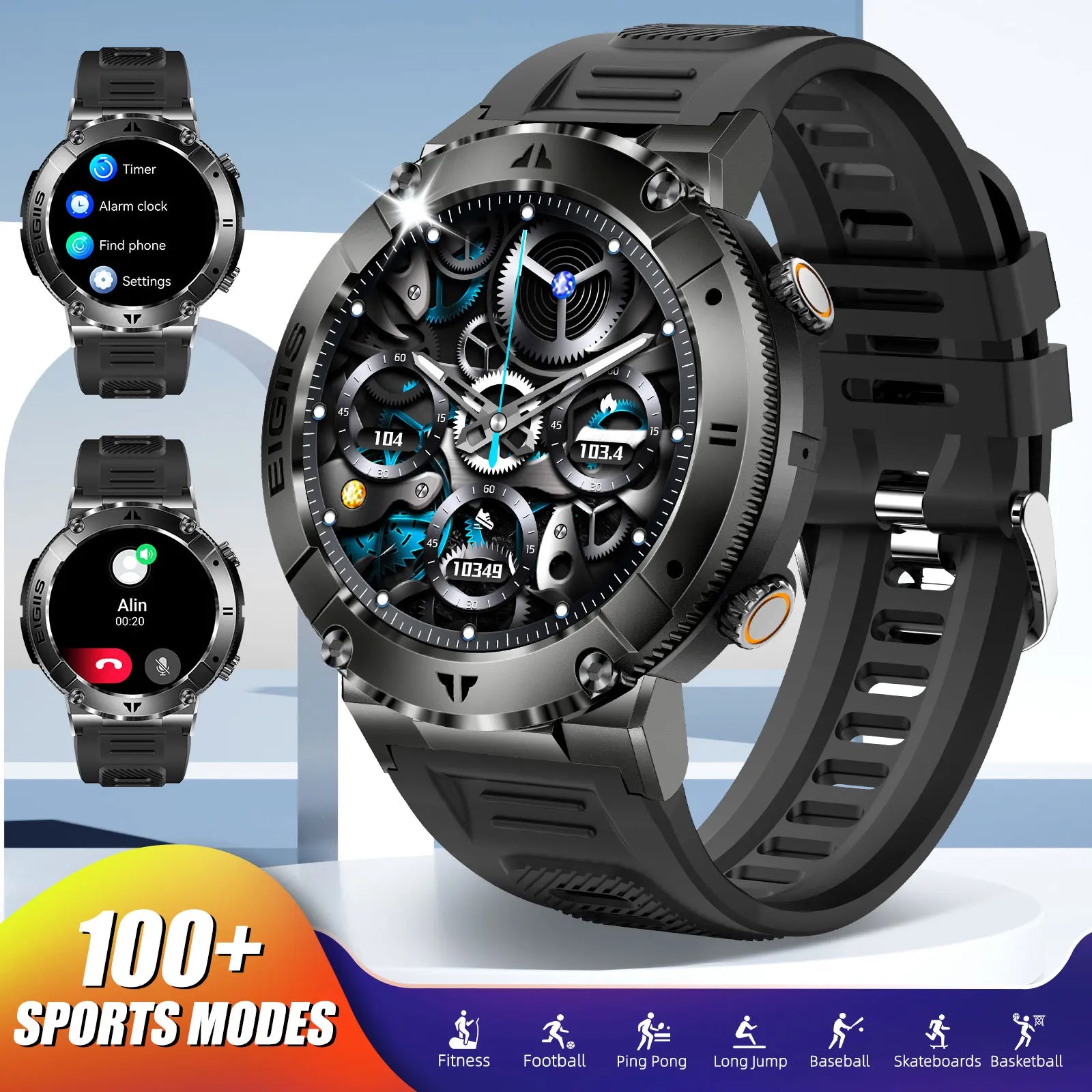 LaNikar Smart Watch Men TFT Display Bluetooth Call Blood Pressure - Arthur's Wellness Emporium
