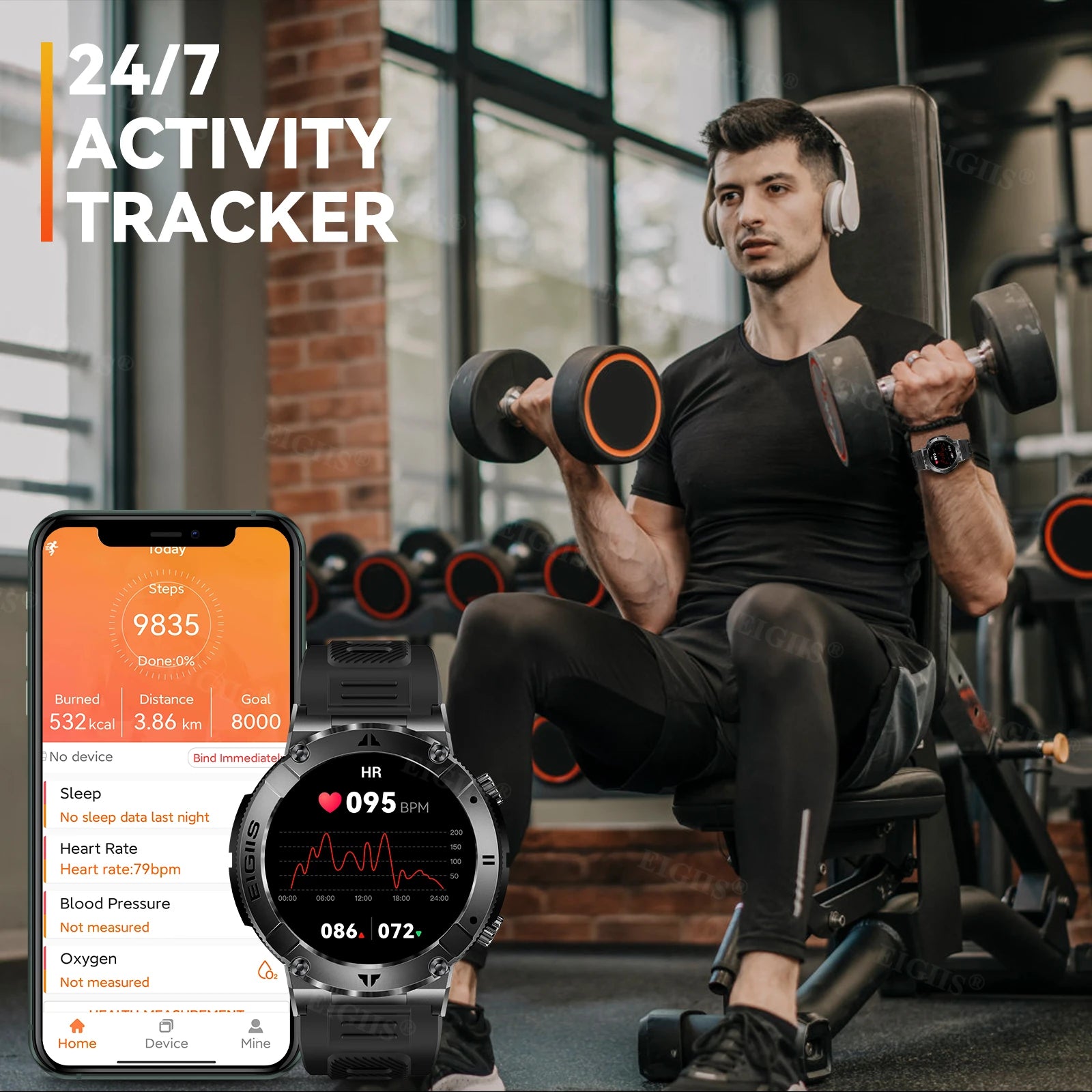LaNikar Smart Watch Men TFT Display Bluetooth Call Blood Pressure - Arthur's Wellness Emporium