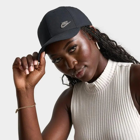 Nike Dri Fit Club Structured Metal Logo Strapback Hat