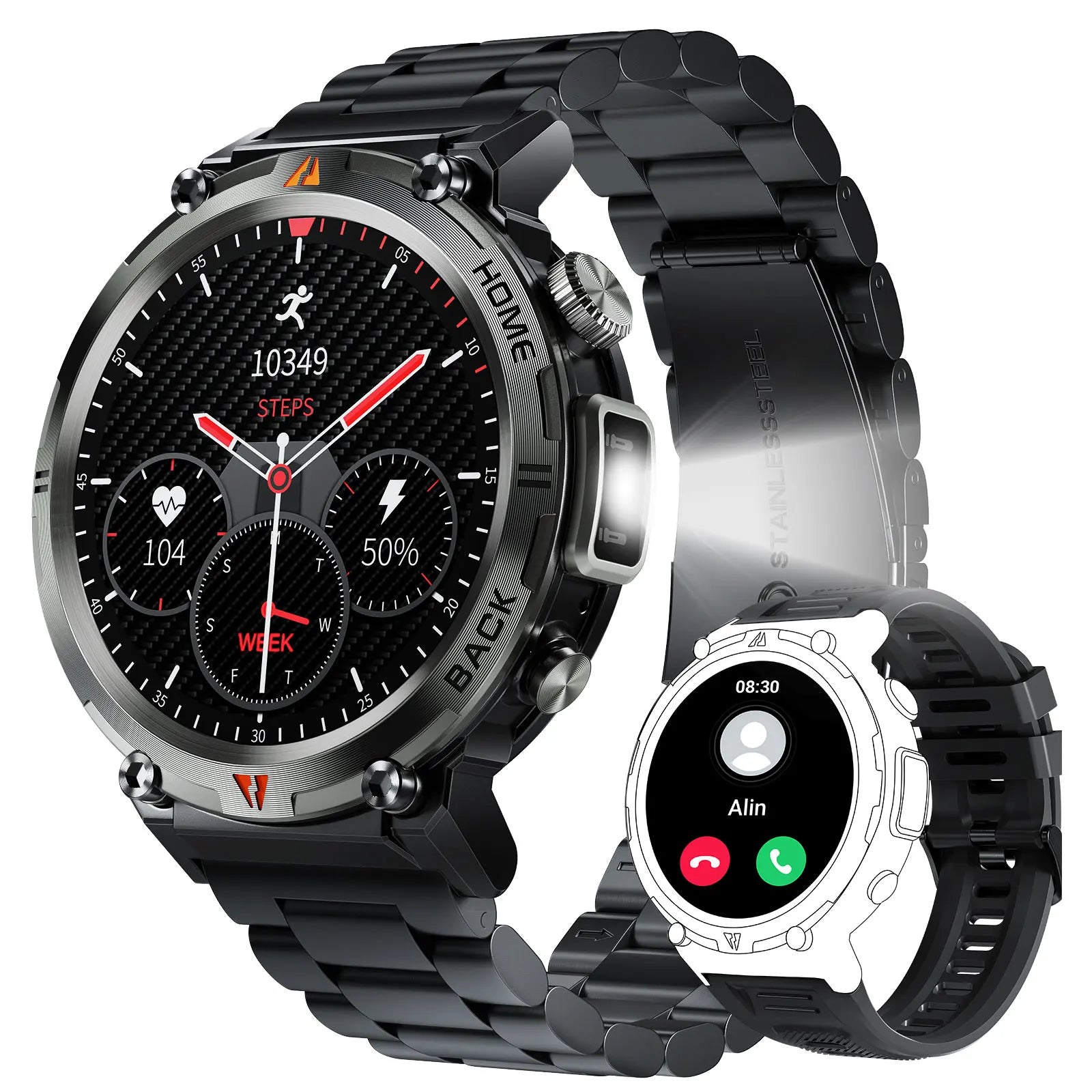 EIGIIS KE3 Bluetooth Call Smartwatch For Men With Heart Rate Monitor - Arthur's Wellness Emporium