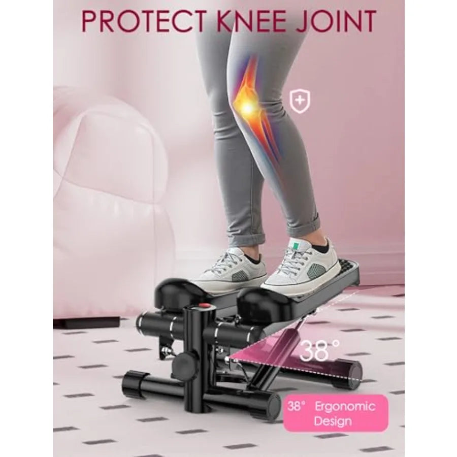 YAO HUI HUANG Portable Mini Stepper With Resistance Bands - Arthur's Wellness Emporium