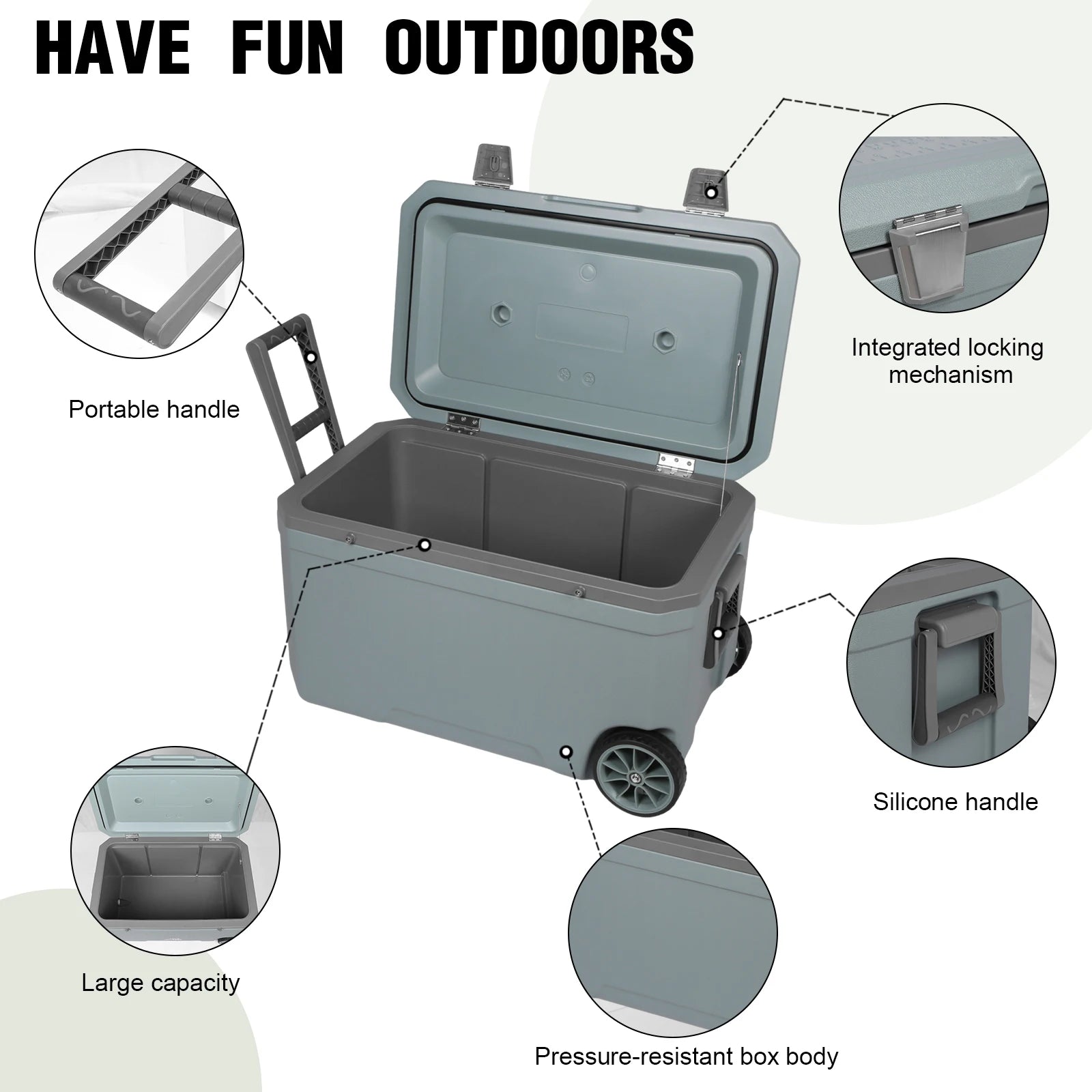 Portable Car Wheel Insulated Cooler Box Lightweight for BBQ Camping - Arthur's Wellness Emporium