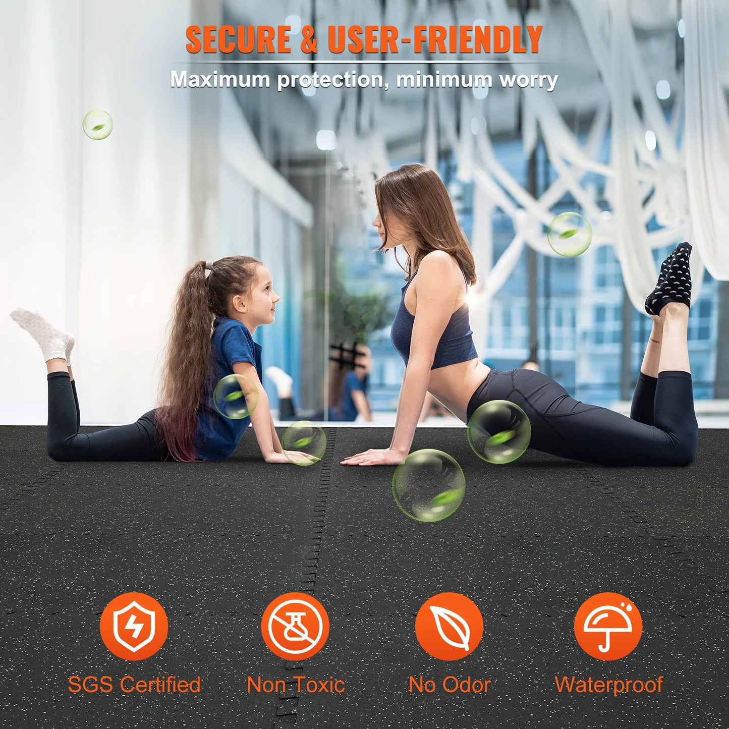 VEVOR Interlocking Gym Floor Mats for Safe Workouts - Arthur's Wellness Emporium