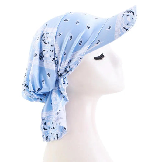 MSFGJZMCN Paisley Print Sunshade Hat UV Protection Turban