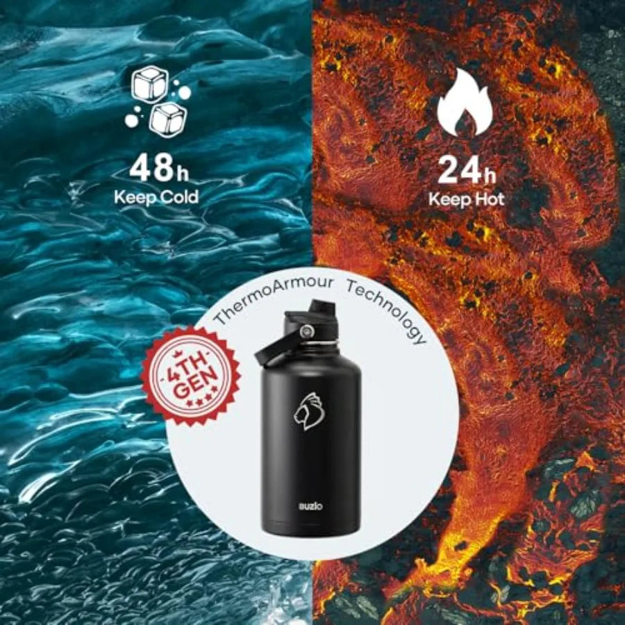 Vacuum Insulated Stainless Steel Water Bottle Double Wall Flask - Arthur's Wellness Emporium