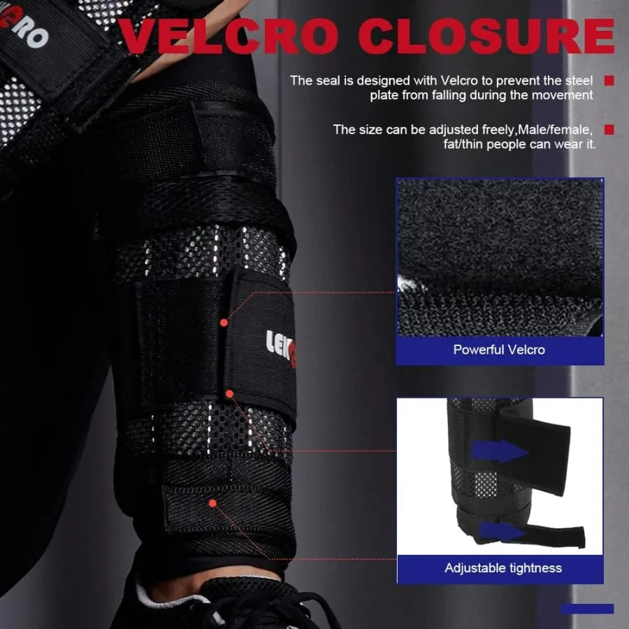 LISM Adjustable Removable Wrist and Ankle Weights for Fitness - Arthur's Wellness Emporium