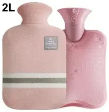 Durable Hot Water Bottle with Knitted Cover for Pain Relief