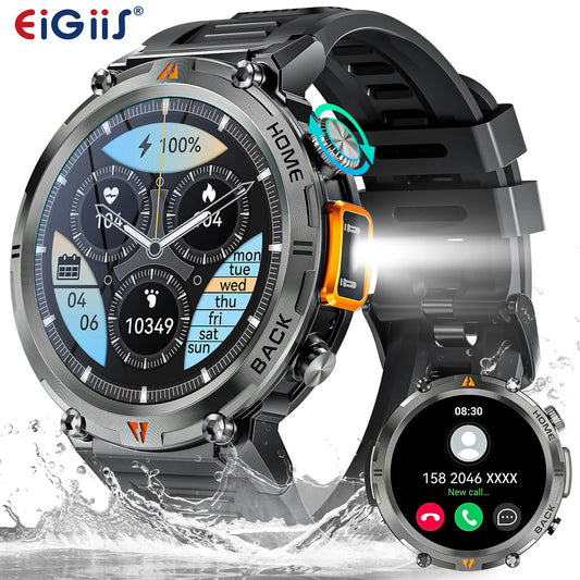 EIGIIS KE3 Smartwatch For Men Bluetooth Call Full Touch Monitor - Arthur's Wellness Emporium