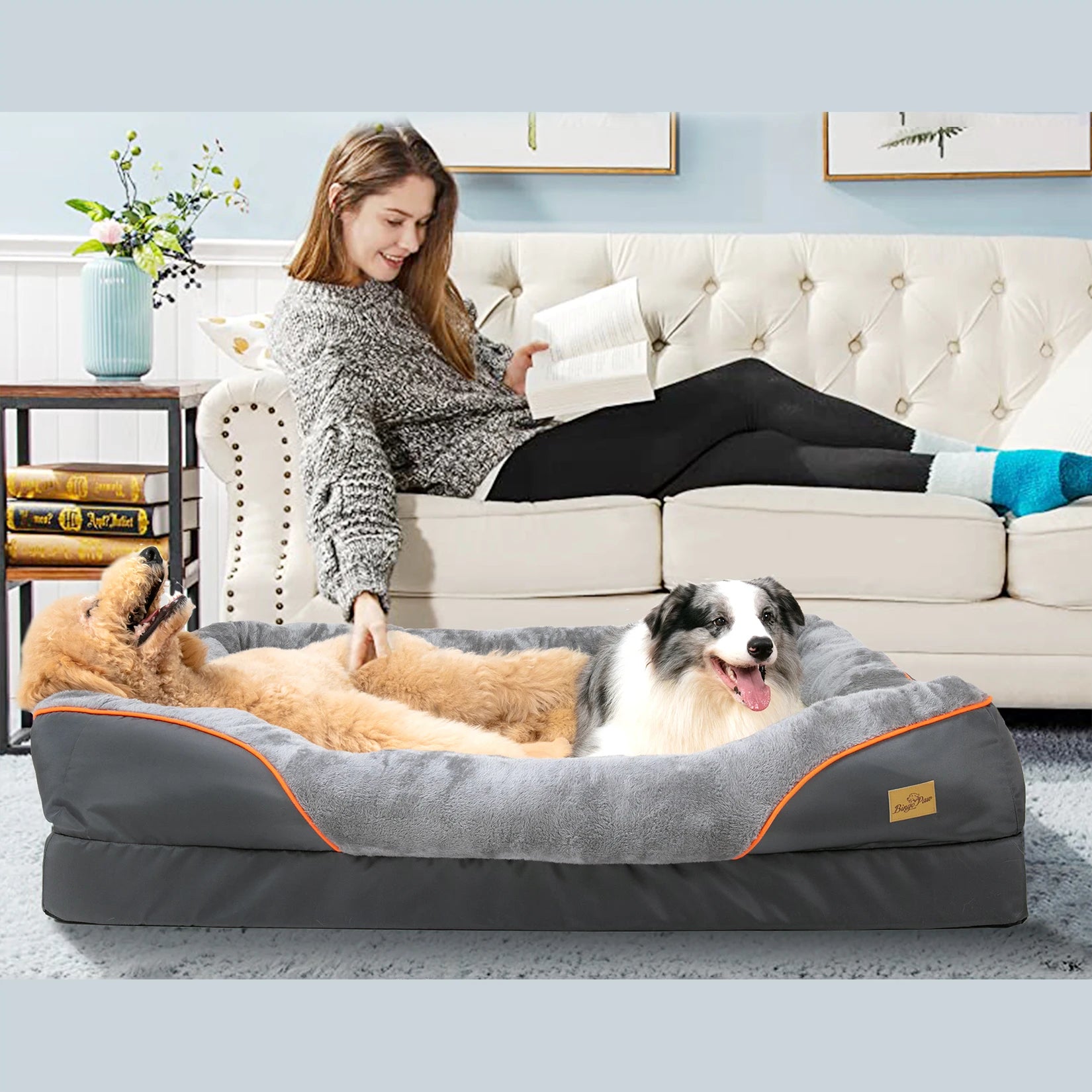 BINGOPAW Dog Bed Soft Anti Allergy Warm Fleece Washable Cover - Arthur's Wellness Emporium