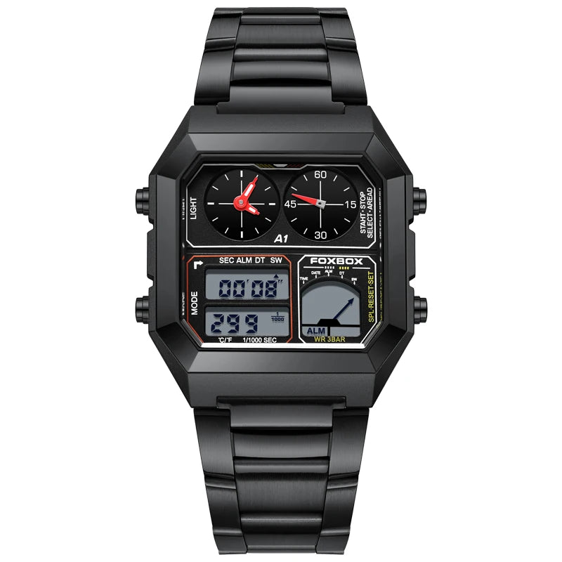 FoxBox Men's Digital Sports Watch Luminous Waterproof Calendar - Arthur's Wellness Emporium