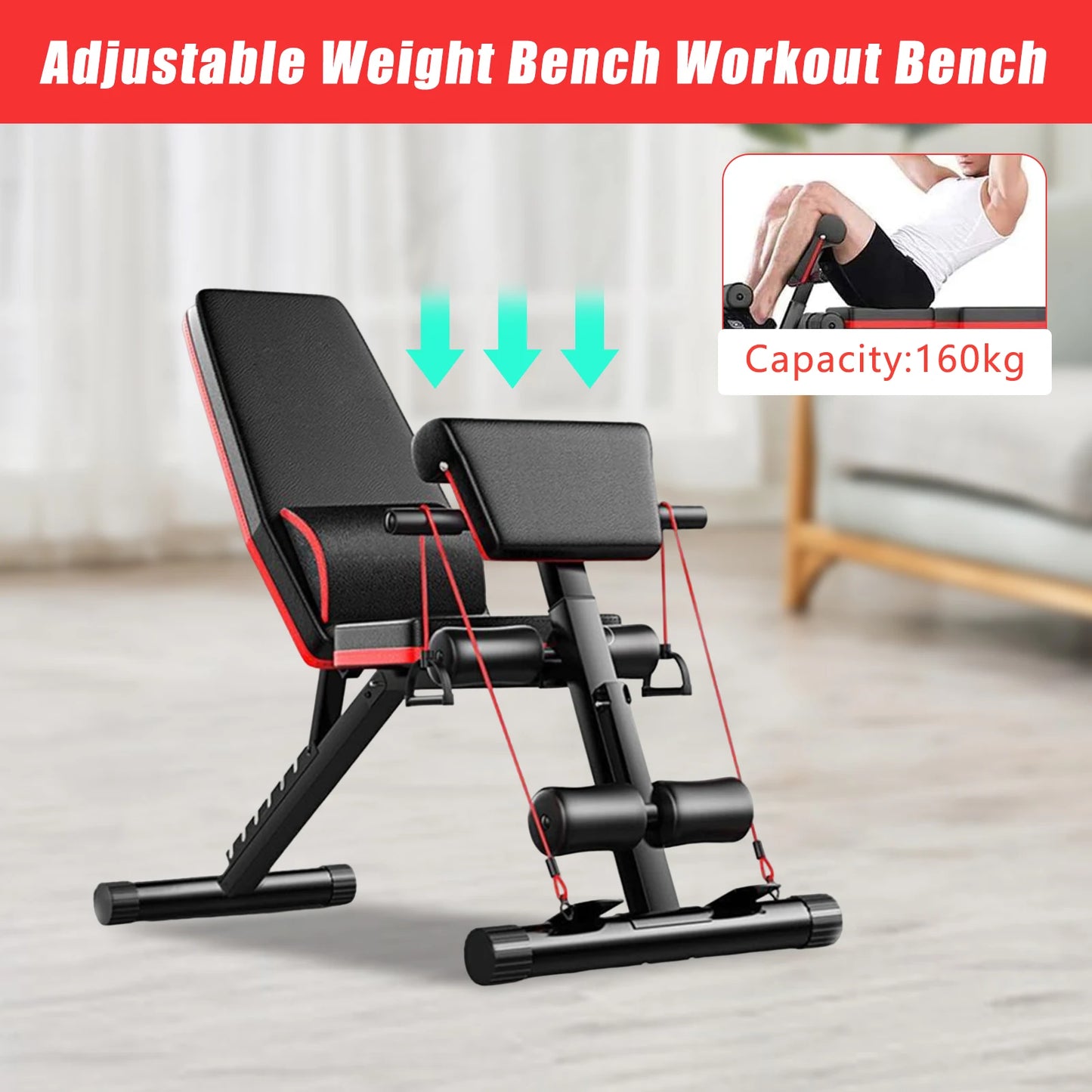 Adjustable Weight Bench for Strength Training and Fitness