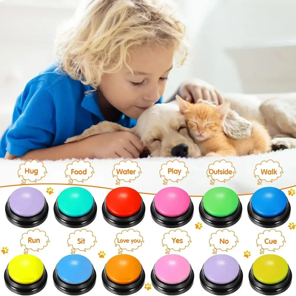 Dog Communication Buttons Voice Recording Playback For Pet Training - Arthur's Wellness Emporium