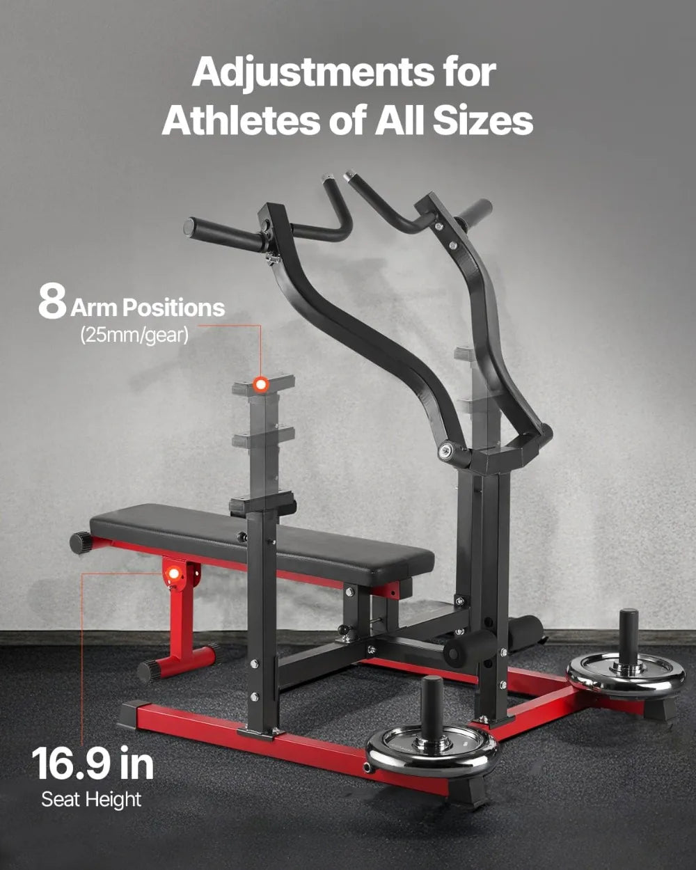 Chest Press Machine With Adjustable Flat Incline Bench Home Gym - Arthur's Wellness Emporium