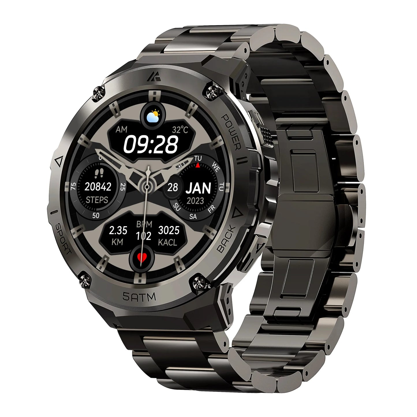 Ticwris T3E GPS Smartwatch For Men Waterproof With AMOLED - Arthur's Wellness Emporium