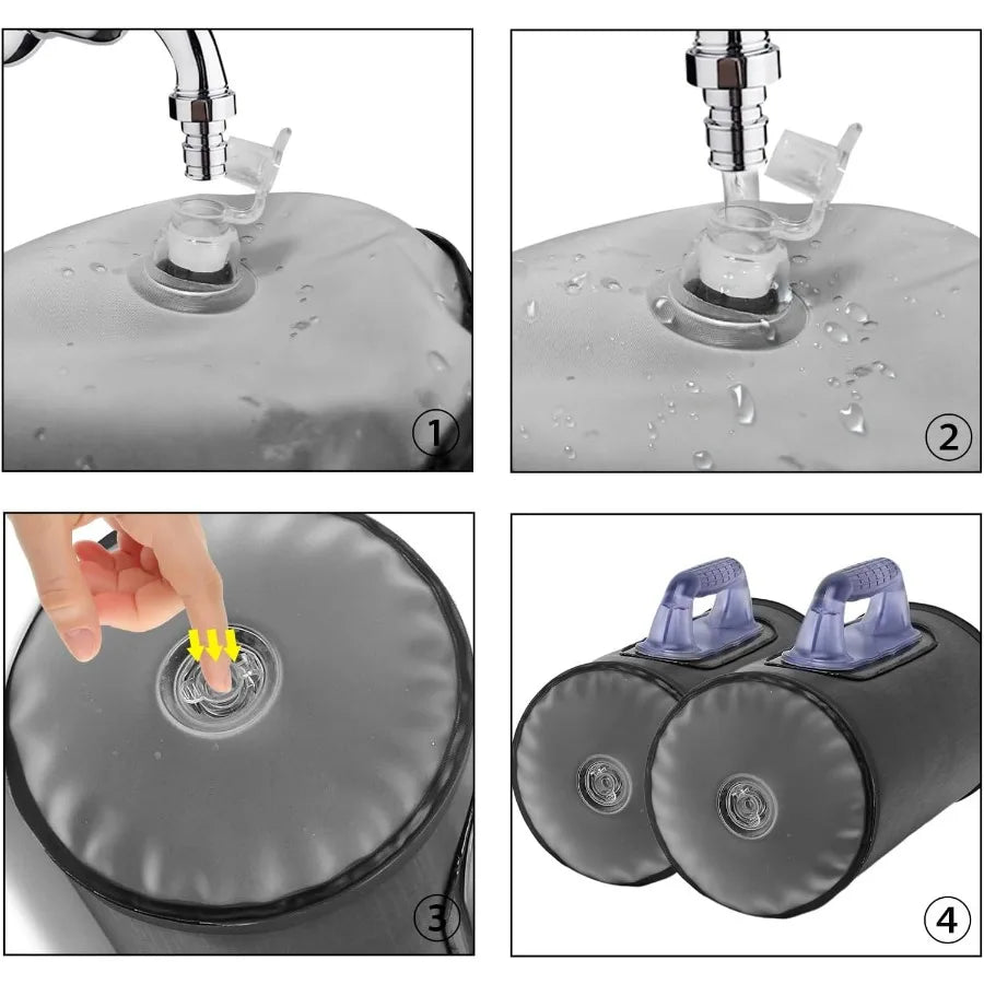 Water Filled Training Dumbbells Travel Weights Set - Arthur's Wellness Emporium