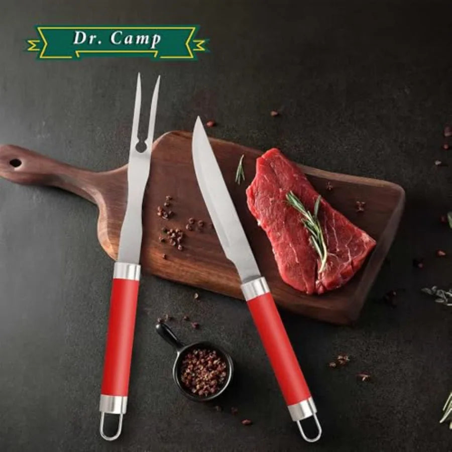 Grill Tools Set Stainless Steel Heavy Duty Outdoor Utensils