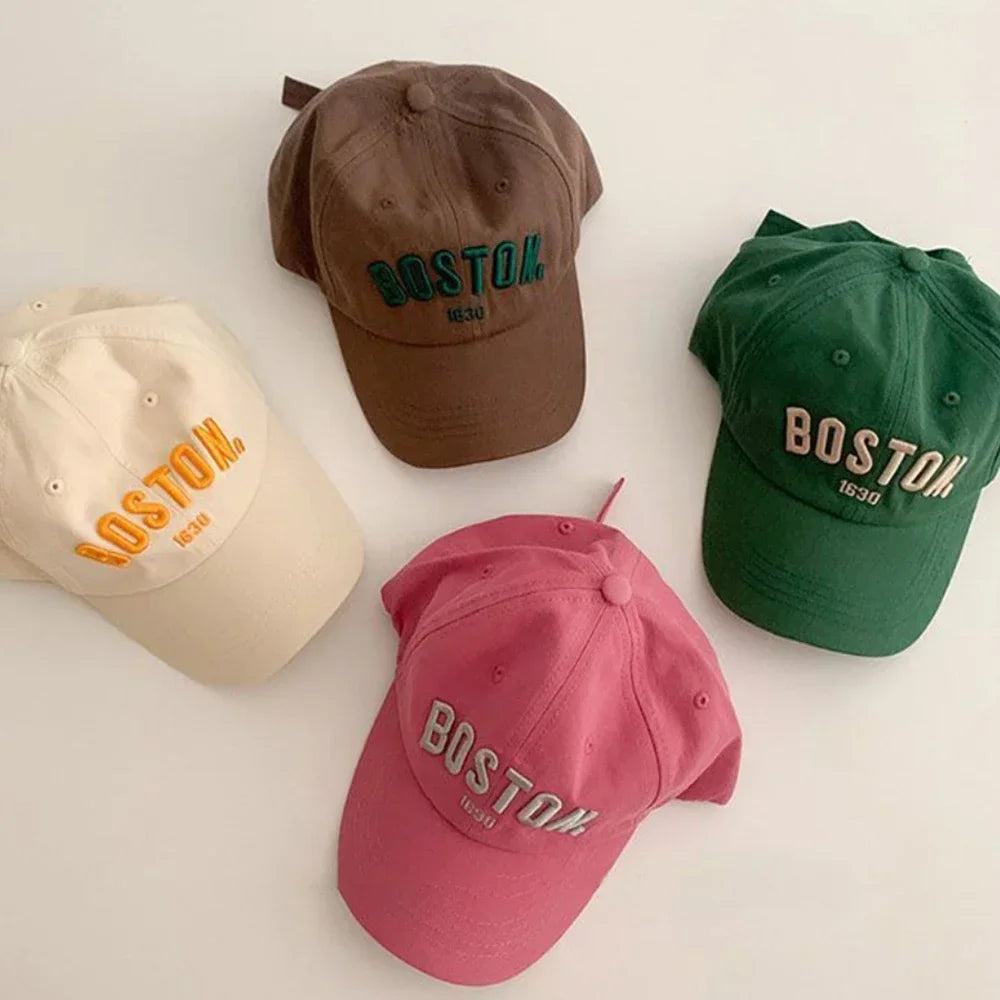 Korean Style Embroidered Letter Baseball Cap For Children
