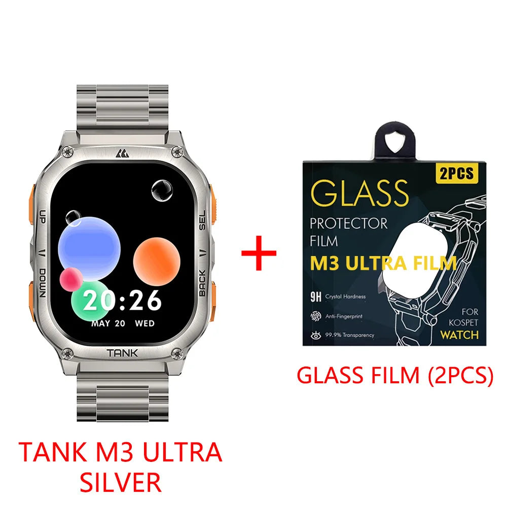 KOSPET Tank M3 Ultra GPS Smartwatch Men AMOLED AOD - Arthur's Wellness Emporium