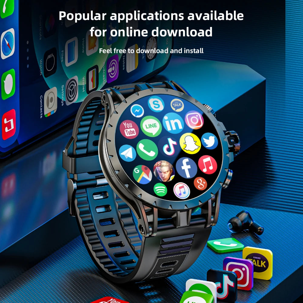 LOKMAT APPLLP 4 Android Smartwatch With AMOLED Screen And 4G - Arthur's Wellness Emporium