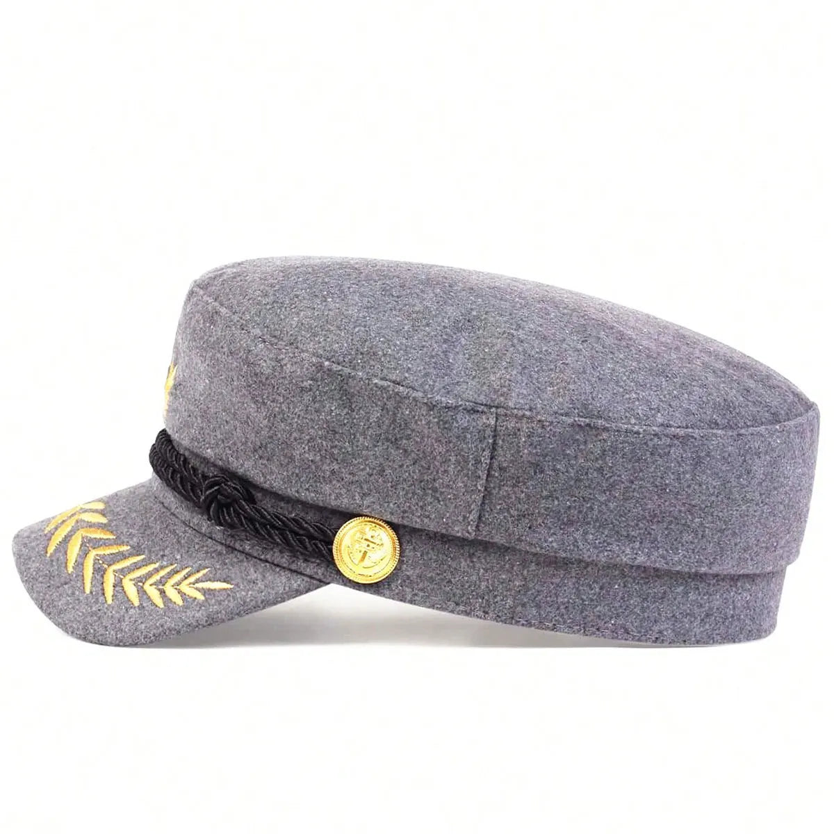 Unisex Navy Crown Wheat Embroidered Cap For Travel Hat - Arthur's Wellness Emporium