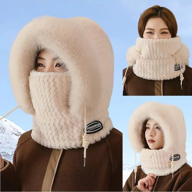 Female Lei Feng Winter Hat With Ear Protection Windproof Warm