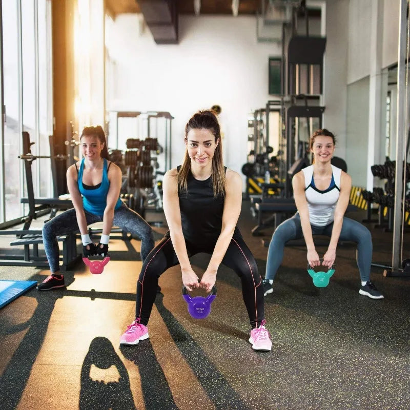 Yes4All Vinyl Coated Kettlebell Set for Full Body Workout