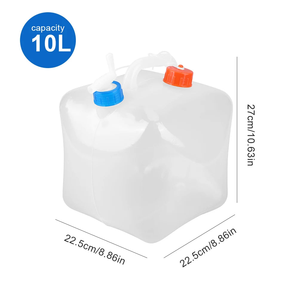 Foldable Water Container with Spigot for Emergency Use