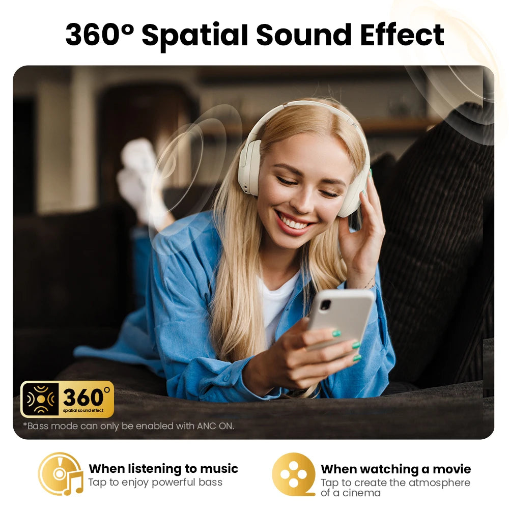 Haylou S30 ANC Wireless Headphones Bluetooth 5.4 HiRes Earphones