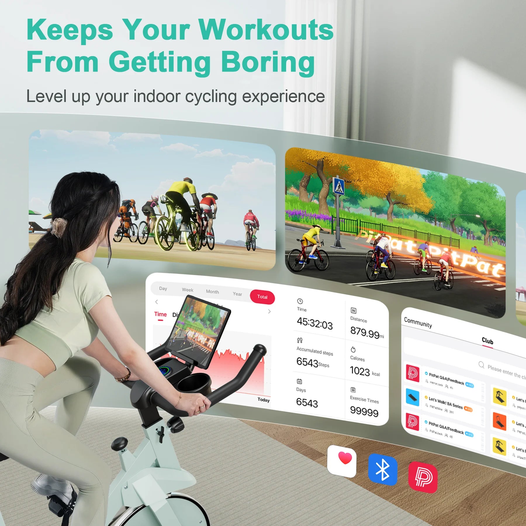 Superun Exercise Bike 32 Level Magnetic Resistance Home Workout - Arthur's Wellness Emporium