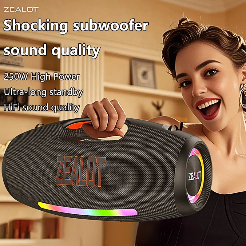 Zealot S89 250W Portable Bluetooth Speaker 48000mAh Waterproof TWS RGB