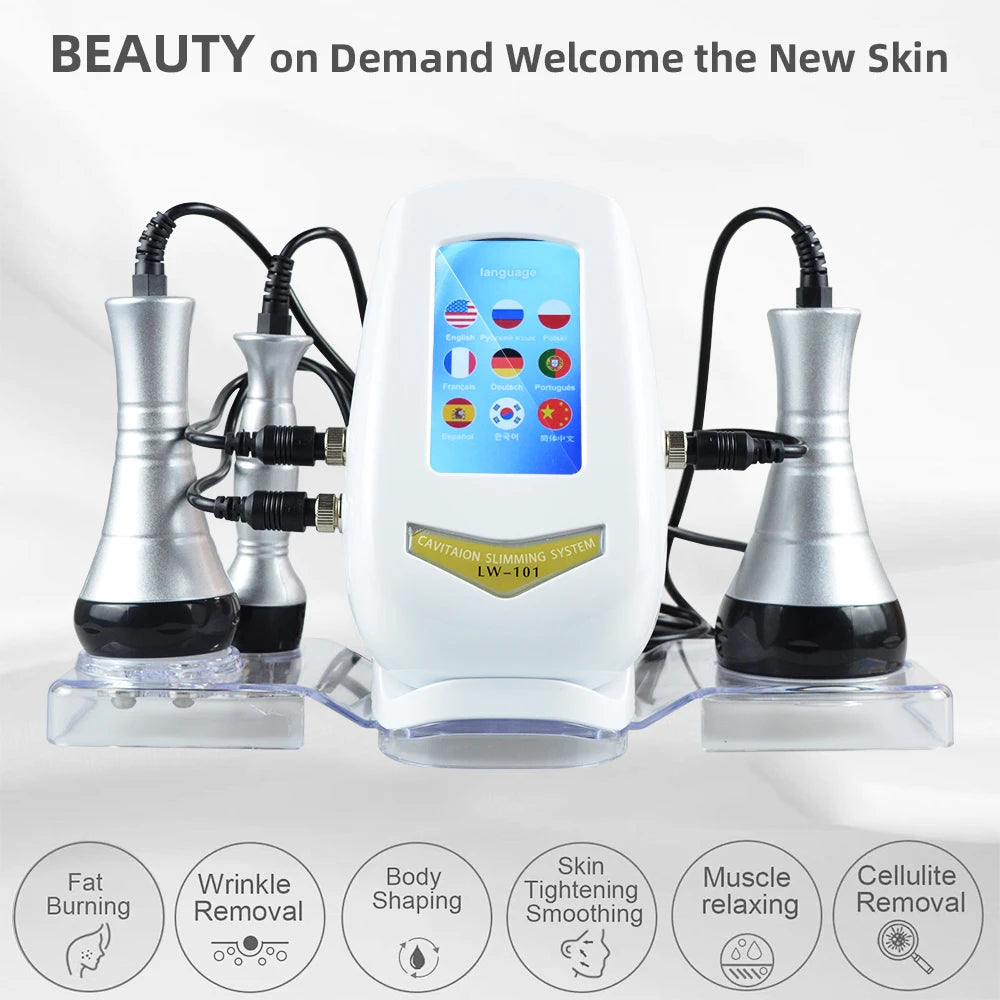 Missheart 40K 3in1 Cavitation Body Slimming Machine Facial Antiwrinkle Massager