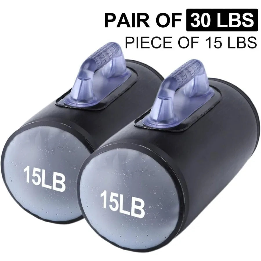 Water Filled Training Dumbbells Travel Weights Set - Arthur's Wellness Emporium