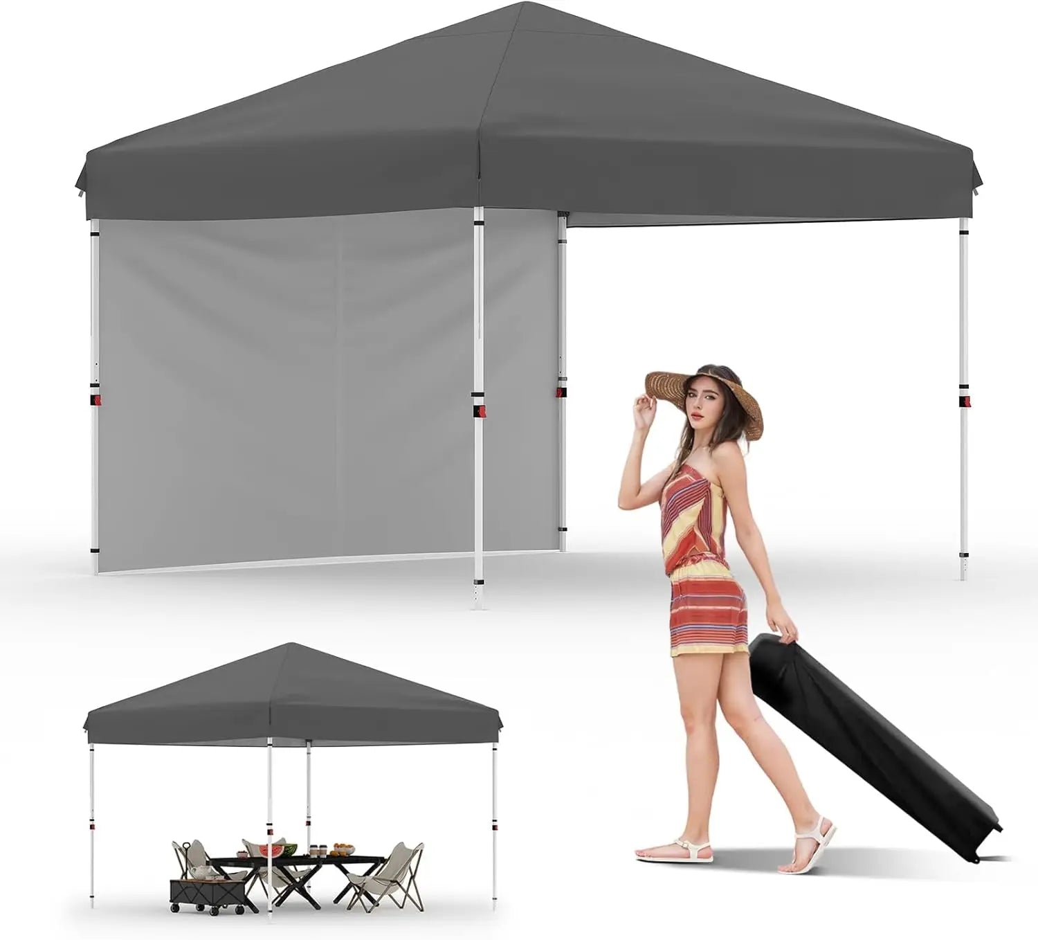TWISTER Pop Up Canopy Tent With Removable Sidewall Shelter - Arthur's Wellness Emporium