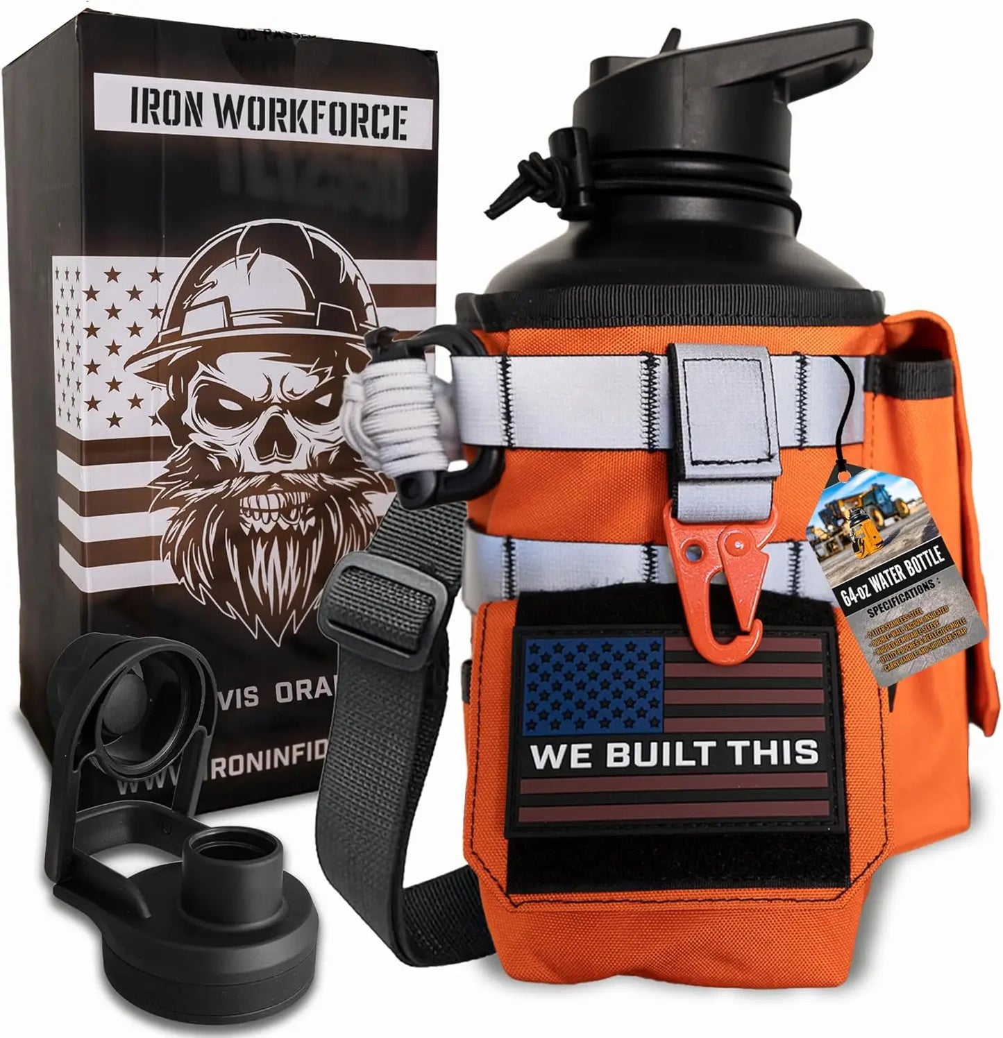 XMSJ Vacuum Insulated Water Bottle With Paracord Handle