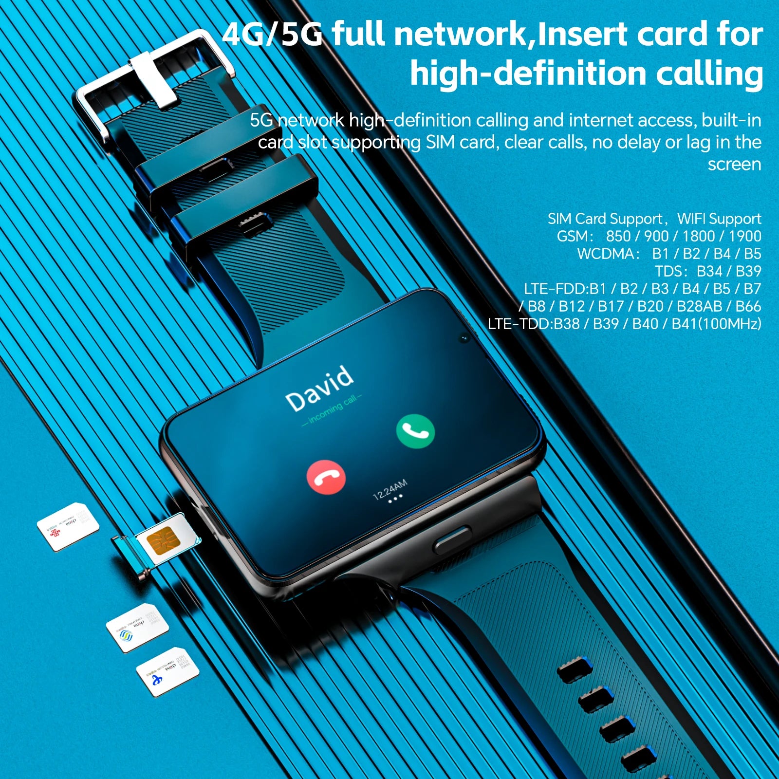 Lokmat Appllp Max Android Smartwatch Detachable Strap 4G WiFi - Arthur's Wellness Emporium