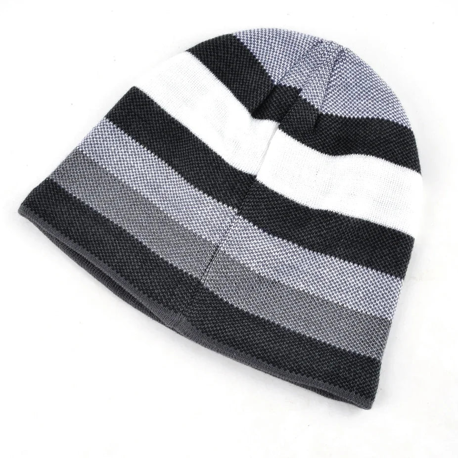 Knit Winter Skullies Beanie Hat For Men Acrylic Warm