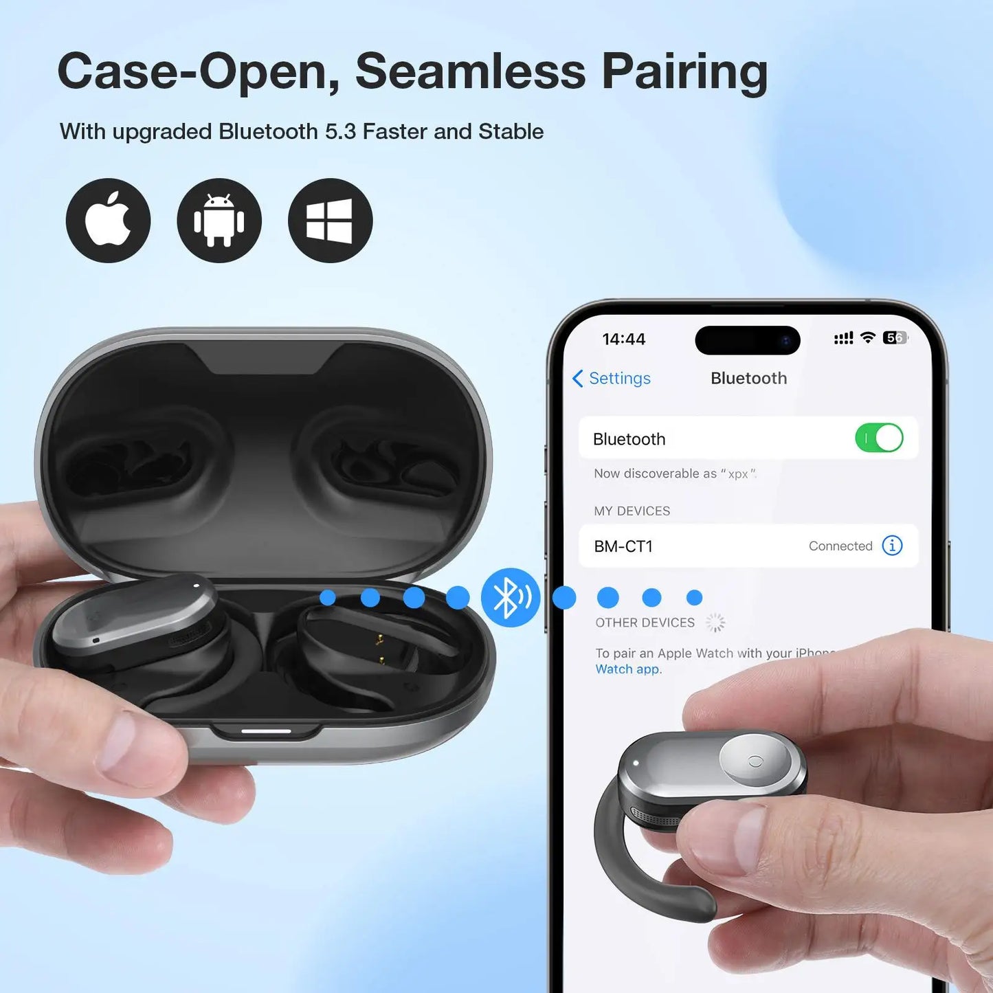 BlitzWolf BlitzMax BM CT1 Open Ear Bluetooth Earphones 50h Battery