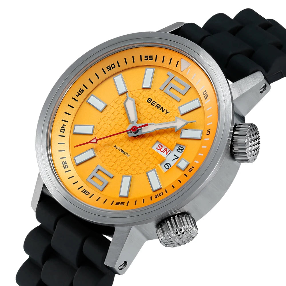 BERNY 20ATM Diver Automatic Watch For Men Self Winding - Arthur's Wellness Emporium