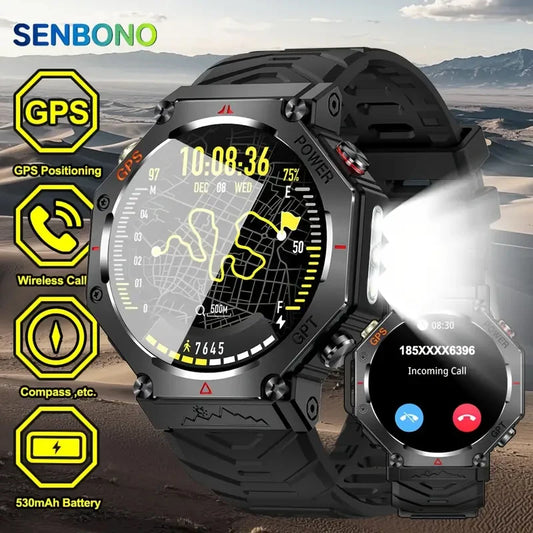 SENBONO GPS Smartwatch For Men Builtin GPS Fitness Tracker