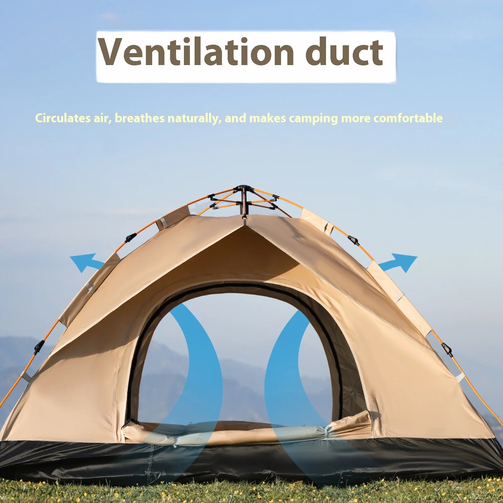 Pakicetus Instant Golden Tent Portable Sun And Rain Shelter - Arthur's Wellness Emporium