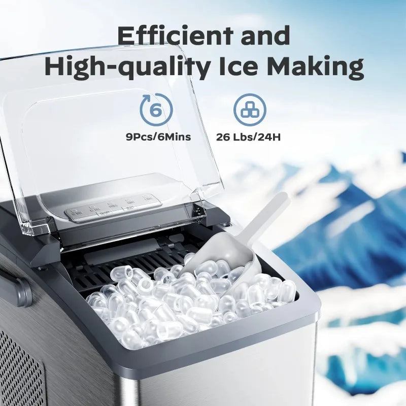 Countertop Ice Maker Machine Makes Ice in 6 Minutes - Arthur's Wellness Emporium